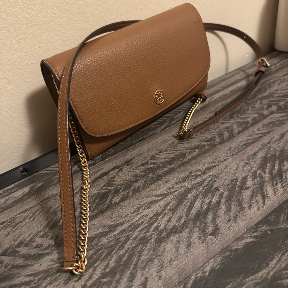 Tory Burch Brown Leather Crossbody Bag
